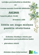 Sēklu un augu maiņas punkta atvēršana