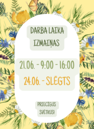 Darba laika izmaiņas