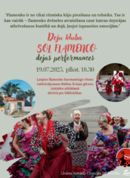 “Sol Flamenco” dejas perfomances Baibas Āriņas izstādes atklāšanā