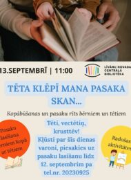 “Tēta klēpī mana pasaka skan” – pasaku rīts bērniem un tētiem