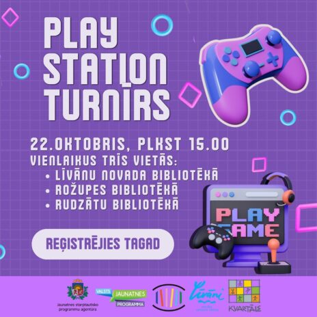 PlayStation turnīrs bibliotēkā!