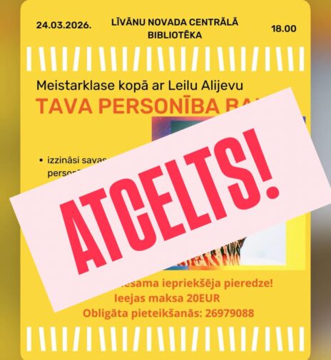 Meistarklase “TAVA PERSONĪBA BALSĪ” – ATCELTS!