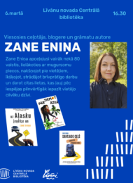 Zane Eniņa brauc ciemos uz bibliotēku