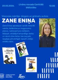 Zane Eniņa brauc ciemos uz bibliotēku