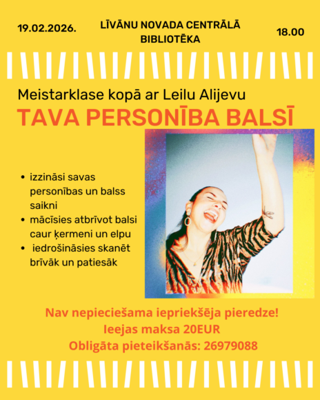 Meistarklase “TAVA PERSONĪBA BALSĪ”