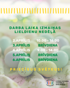 Darba laiks Lieldienās
