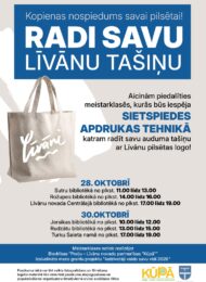 Radi savu Līvānu tašiņu Līvānu novada Centrālajā bibliotēkā!