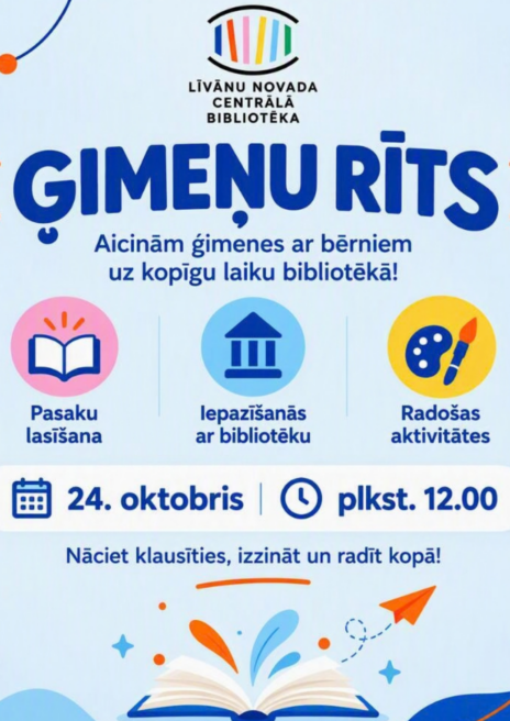 Ģimeņu rīts bibliotēkā!